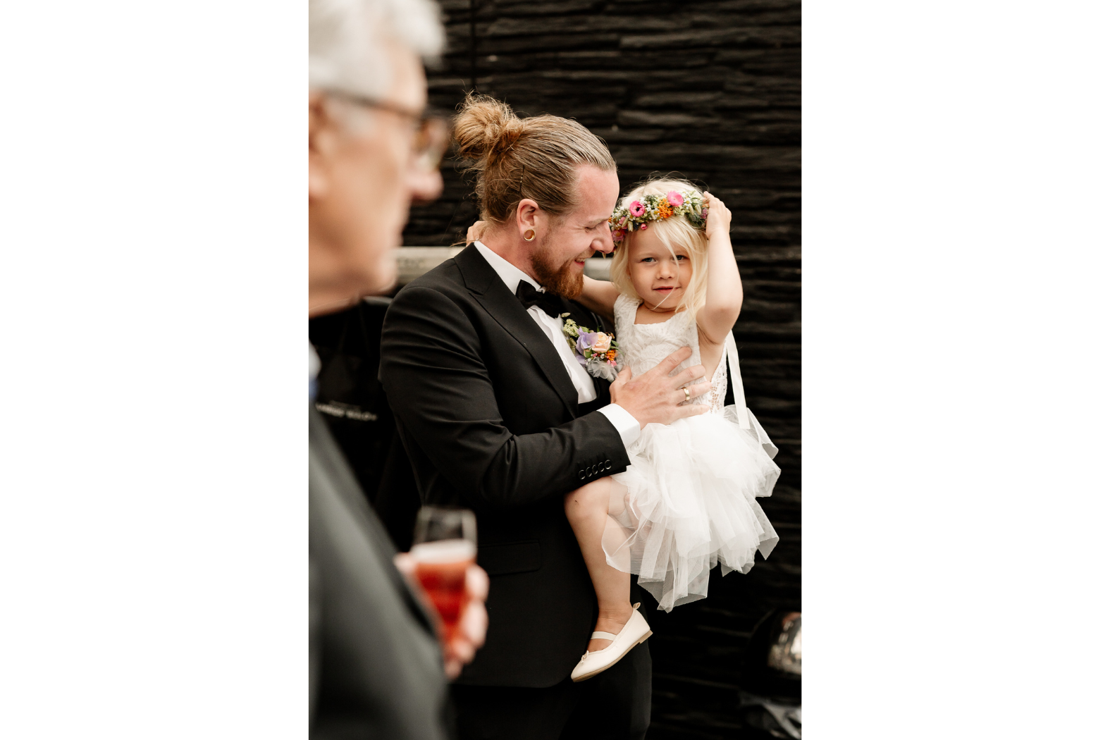 A groom with his daughter